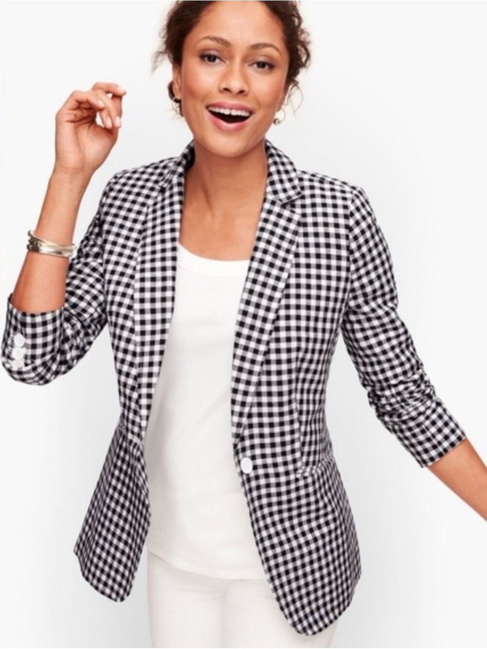 Talbots Blazer Blue & White Size 16